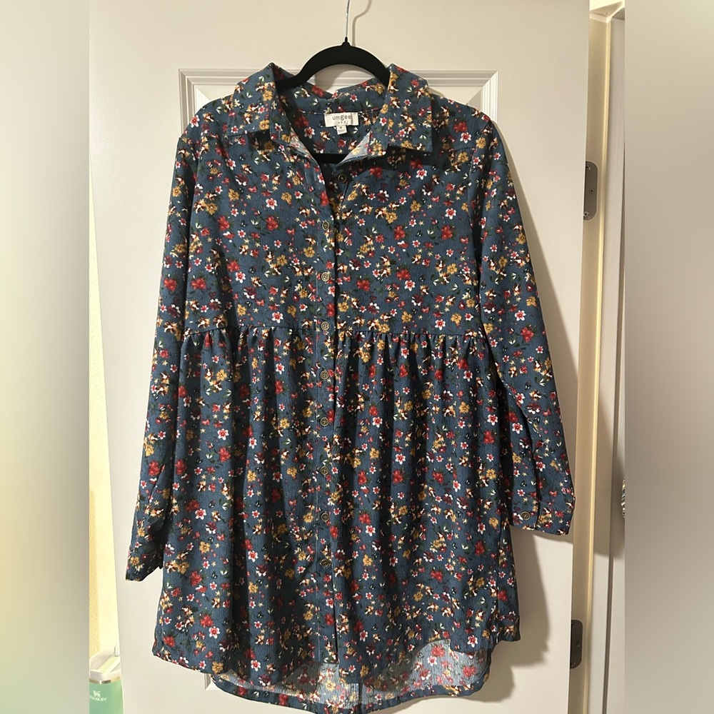 Long sleeve baby doll dress